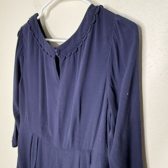 Boden Navy Blue Quarter Sleeve Fit and Flare Dress - Women’s US 10 - Picture 5 of 8